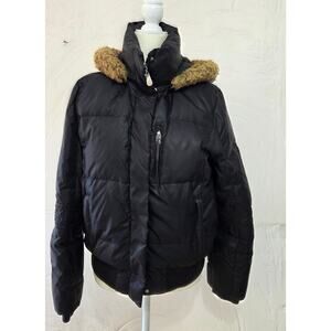 Zero Xposur Black Attachable Hooded Winter Jacket Woman's Size Medium